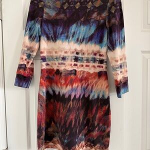 ABS Allen Schwartz Vibrant Long Sleeve Dress